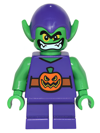 Минифигурка Lego Super Heroes Green Goblin - Bright Green Skin, Dark Purple Outfit, Short Legs sh0249 U